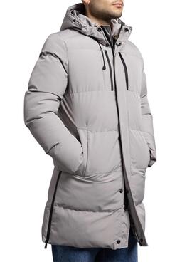 Parka Klout Andorra acolchada gris para hombre