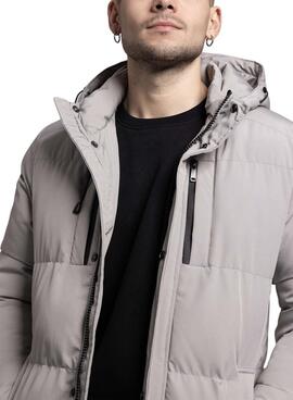 Parka Klout Andorra acolchada gris para hombre