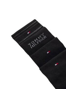 Caja regalo 4 Calcetines Tommy Hlfiger negro para hombre