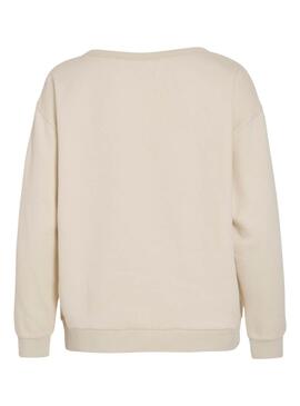 Sudadera Vila Vimaldea beige para mujer