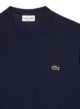 Jersey Lacoste básico marino para hombre