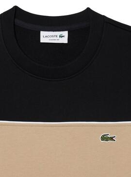 Sudadera Lacoste con bloques de color negro para hombre