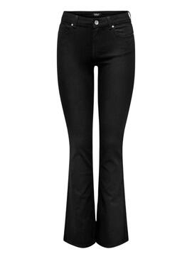 Pantalón vaquero Only Blush Flared negro para Mujer