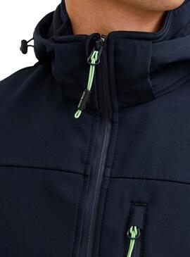 Chaqueta softshell Jack and Jones Theo marino para hombre