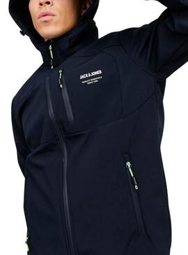 Chaqueta softshell Jack and Jones Theo marino para hombre