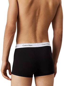 Pack 3 bóxers Calvin Klein negro cintura blanca para hombre