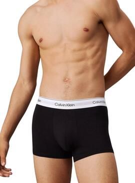 Pack 3 bóxers Calvin Klein negro cintura blanca para hombre