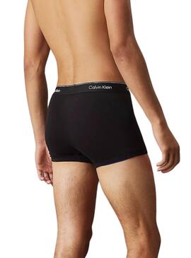 Pack 3 bóxers Calvin Klein negro cintura negra para hombre