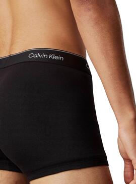 Pack 3 bóxers Calvin Klein negro cintura negra para hombre