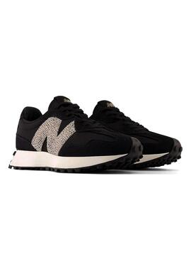 Zapatilla New Balance 327 negro animal print para mujer