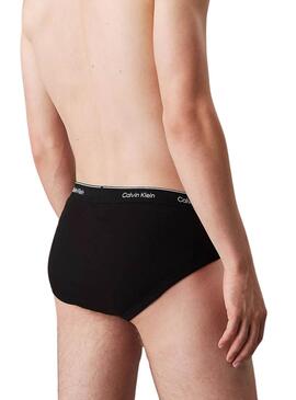 Pack 3 slips Calvin Klein negro para hombre