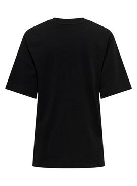 Camiseta Only Manhattan Oversize negro para mujer