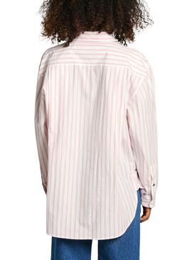 Camisa Pepe Jeans Artemisa rayas rosa para mujer