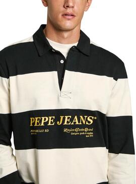 Polo Pepe Jeans Brandon rayas blanco y negro para hombre