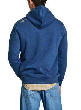 Sudadera Pepe Jeans Dylan con capucha azul para hombre