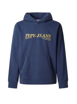 Sudadera Pepe Jeans Dylan con capucha azul para hombre