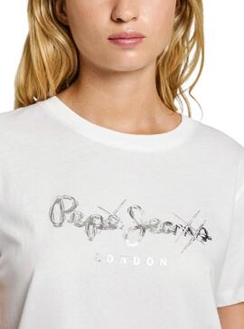 Camiseta Pepe Jeans Leticia blanco para mujer