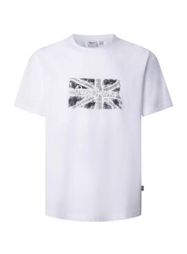 Camiseta Pepe Jeans Flag blanco para hombre