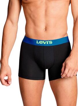 Caja regalo Levis 3 bóxer negro neón para hombre