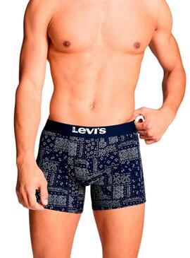 Caja regalo Levis 3 bóxer bandana marino para hombre