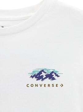 Camiseta Converse Abstract Mountain blanco para hombre