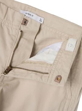 Pantalón Name It Rose cargo beige para niña