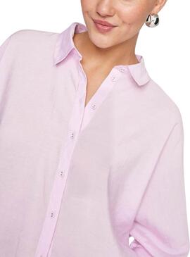 Camisa Vila Viaspyn Loose rosa para mujer