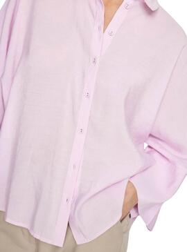 Camisa Vila Viaspyn Loose rosa para mujer