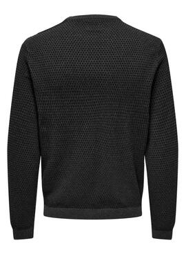 Jersey Only and Sons Tapa estructura gris  para hombre