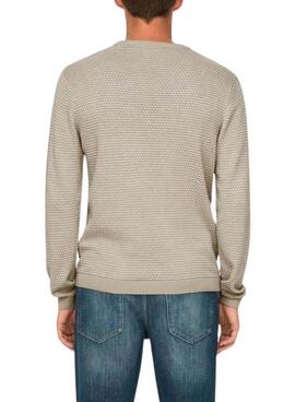 Jersey Only and Sons Tapa estructura beige para hombre