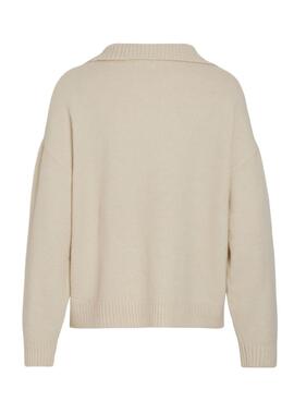 Jersey Vila Visaltina beige para mujer