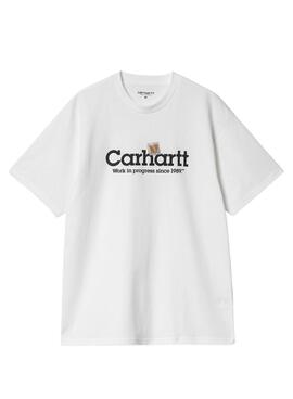 Camiseta Carhartt Label Script blanco para hombre