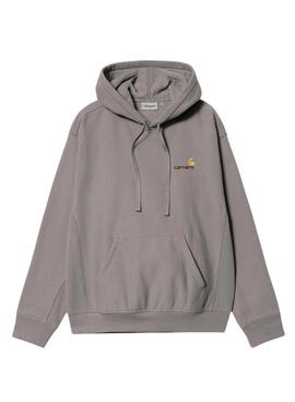 Sudadera Carhartt Hooded American Script gris para hombre