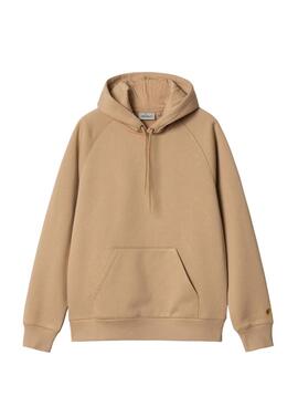 Sudadera Carhartt Chase capucha camel para hombre