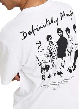 Camiseta de Only and Sons Oasis Definitely Maybe blanco para hombre