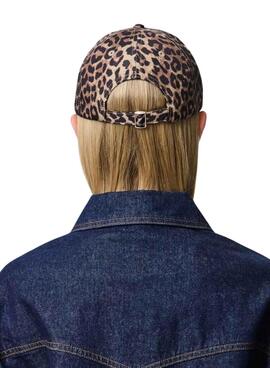 Gorra Pieces Sarah leopardo para mujer