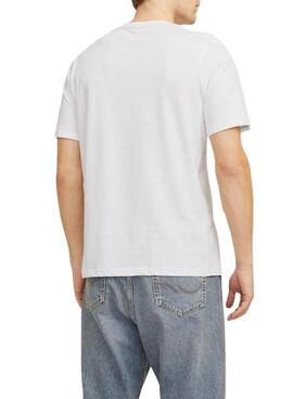 Camiseta Jack and Jones Simon blanco para hombre