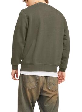 Sudadera Jack and Jones Vesterbro Crew verde para hombre