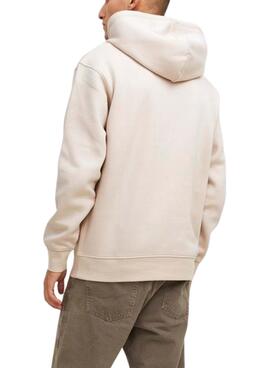 Sudadera Jack and Jones Vesterbro beige para hombre