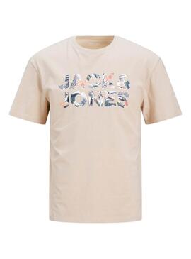 Camiseta Jack and Jones Bryan beige para hombre