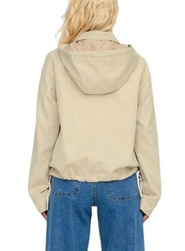 Parka Only Norma beige para mujer