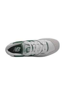 Zapatillas New Balance BB550 verde y blanco para hombre