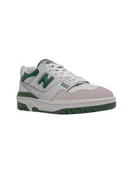 Zapatillas New Balance BB550 verde y blanco para hombre