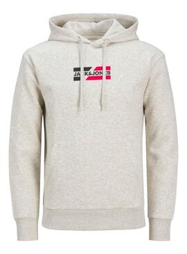 Sudadera Jack and Jones Corp gris para hombre