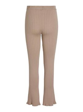 Pantalón Vila Vimullie beige para mujer