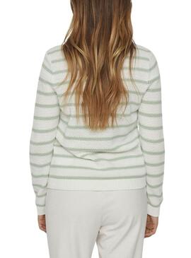 Jersey Vila Vidalo blanco y verde para mujer