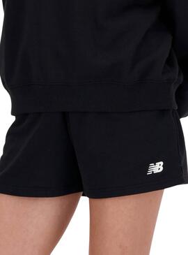 Shorts New Balance Essential negro para mujer