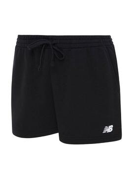 Shorts New Balance Essential negro para mujer