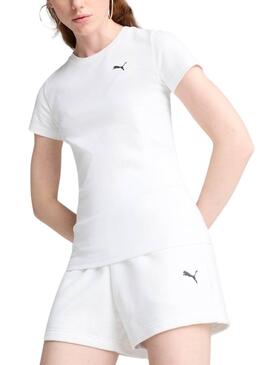 Camiseta Puma slim fit blanco para mujer