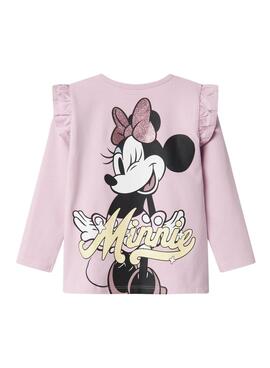 Camiseta Name It Desire Minnie rosa para niña